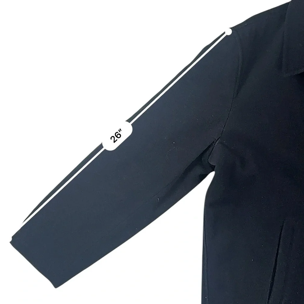 J.Crew Womens XL Black Wool Blend Peacoat – PROFESSIONALLY DRY CLEANED 9/18/2025 - Picture 13 of 17